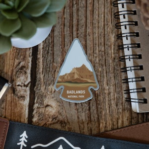 Badlands National Park Sticker | South Dakota State Souvenir, Arrowhead NP, Vinyl, Decal, Bumper, Scratch Resistant, Window, Laptop, Hiking
