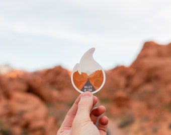 Valley of Fire Sticker | Vinyl Die Cut, Decal, Durable, Waterproof, Scratch Resistant, State Park Souvenir, Nevada, Window, Laptop, MacBook
