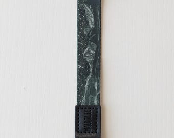 Parks at Night Wristlet Keychain | National Park Mountain Silhouette Strap | Vegan Leather Gift for Hiker, Outdoor Lover