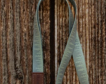 Neck Lanyard - Pinetree Printed - Forest tree-line in green | Great for Badge ID Holder, Key Fob, Phone Holder | Gift for Teacher, Nurse.