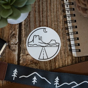 Monument Valley Sticker | Utah/Arizona landscape, Forrest Gump Point, Vinyl, Decal, Souvenir, Laptop, MacBook, Bumper, Scratch Resistant