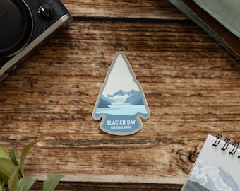 Glacier Bay National Park Sticker | Alaska Souvenir, Vinyl Die Cut, Decal, Waterproof, Scratch Resistant, Window, Laptop, Hiking