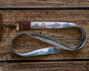 National Park Neck Lanyard in Color | Badge ID Holder, Long Lanyard, Key Fob, Gift for Him/Her, Teacher Gift