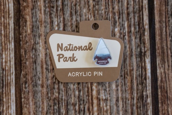Acrylic Pin Shenandoah National Park | Blue Ridge Mountains Souvenir, Arrowhead, Backpack, Gift, Jacket, Shirt, Hat, Photographer