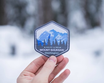 Mount Shuksan Washington Climbing Patch | Souvenir, Woven, Iron-on or Sew-on, Jeans, Jackets, Hats
