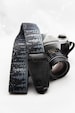 Camera Strap Night Sky, Trees Under the Stars, landscape, Outdoor Adventure, Black, Astrophotography Aesthetic, Vegan Leather, Accessory