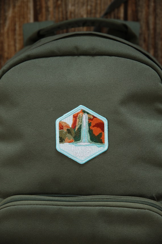 Havasu Falls Patch | Grand Canyon Souvenir, Arizona, Woven, Iron-on or sew on, Polyester Blend Twill, Jeans, Jackets, Hats