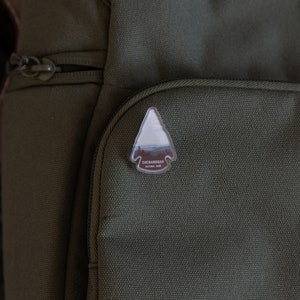 Shenandoah National Park acrylic pin on backpack