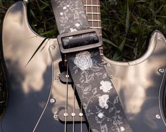 ギター Manson Guitar Deluxe Leather strap Manson Deluxe Leather Guitar Strap Silver