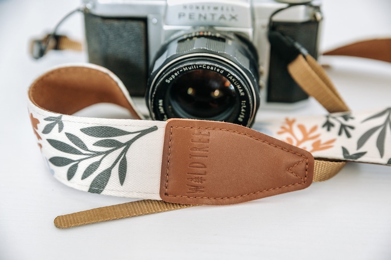 floral flower camera strap