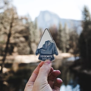 Yosemite National Park Sticker | Half Dome, California State Souvenir, Arrowhead, Vinyl, Decal, Bumper, Laptop, Hiking, Travel, Water Bottle