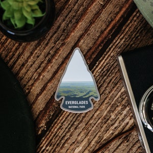 Adesivo del Parco Nazionale Everglades / Souvenir dello Stato della Florida, a forma di punta di freccia, vinile, decalcomania, paraurti, computer portatile, escursionismo, viaggio