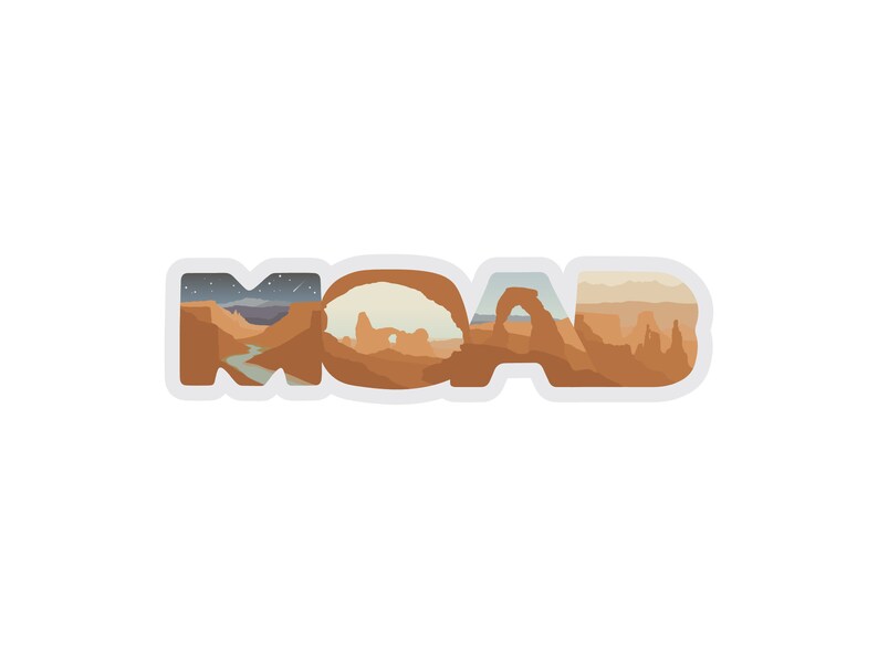 Design image of Moab Utah Sticker.
