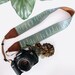 Camera Strap Pinetree landscape, Outdoor Adventure, Evergreen color, trees, Photographer Accessories, Vegan leather, Crossbody