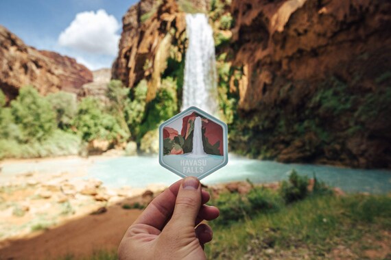 Havasu Falls Sticker | Grand Canyon Souvenir, Arizona, Vinyl, Decal, Bumper, Scratch Resistant, Window, Laptop, Hiking