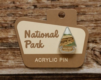 Acrylic Pin Mesa Verde National Park | Colorado State Souvenir, Arrowhead, Backpack, Gift, Jacket, Shirt, Hat, Photographer