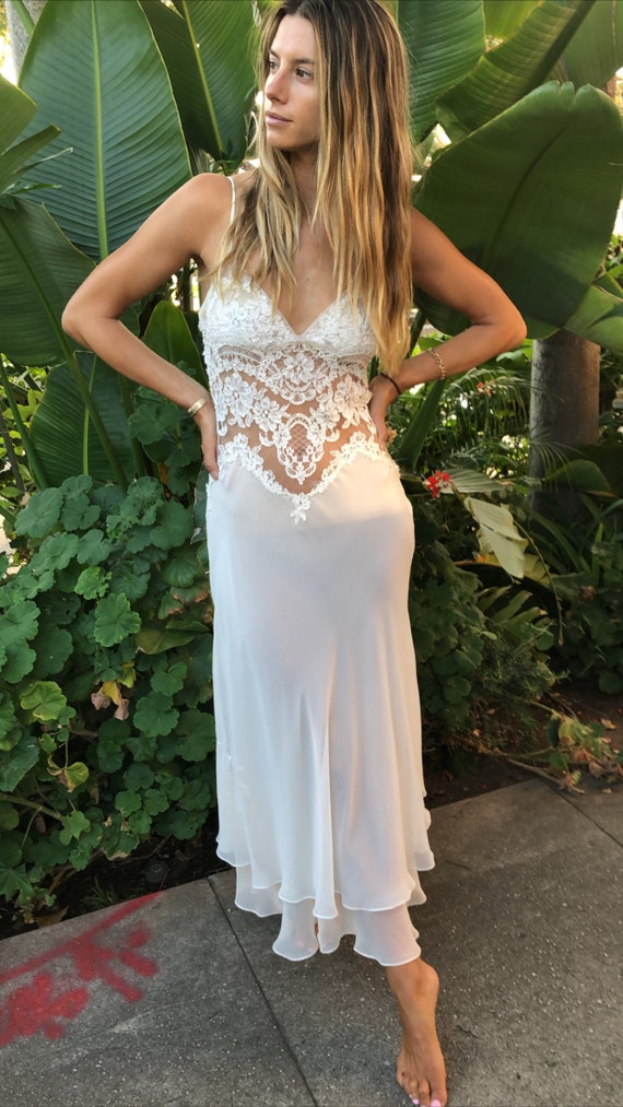 Embroidered Slip Dress