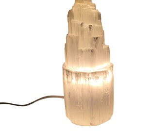 Selenite Skyscraper Lamp Small