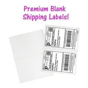 200 Shipping Labels - Top Quality Jam Free, 2 Labels per Sheet for Stamps.com, PayPal, USPS, Fedex, UPS Mailing Half-Page Mailing Labels