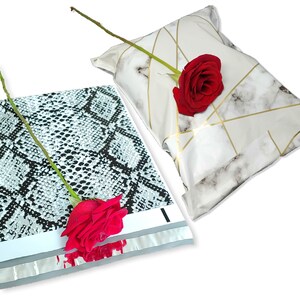 10x13" mármol, piel de serpiente Combo Poly Mailers, ropa cosmética personalizada envío plano envío de peso ligero auto sello sinpadeado bolsas de sobre sinpade