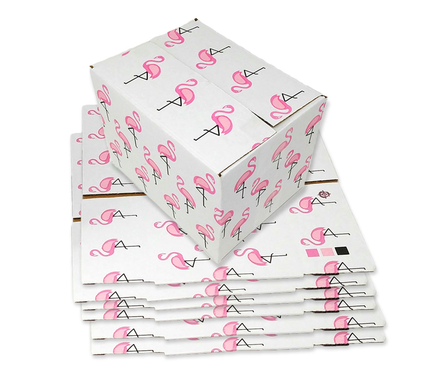 6 Pack 8x6x6 Pink Flamingo Designer Boxes Recyclable - Etsy