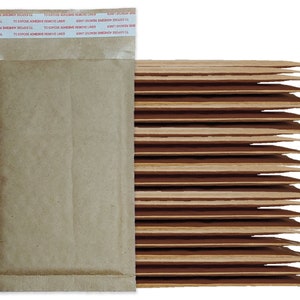 Brown Kraft 4x8" Bubble Mailers!  10, 25, 35 or 100 Pack Eco Freindly Padded Mailing Envelopes, Cushioned Shipping Recyclable Paper Mail Bag