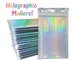 30 pack 4x8' Holographic Metallic Bubble Mailers, Padded Self Sealing Shipping Envelopes, Size #000 Shiny Heat Reflective Durable 
