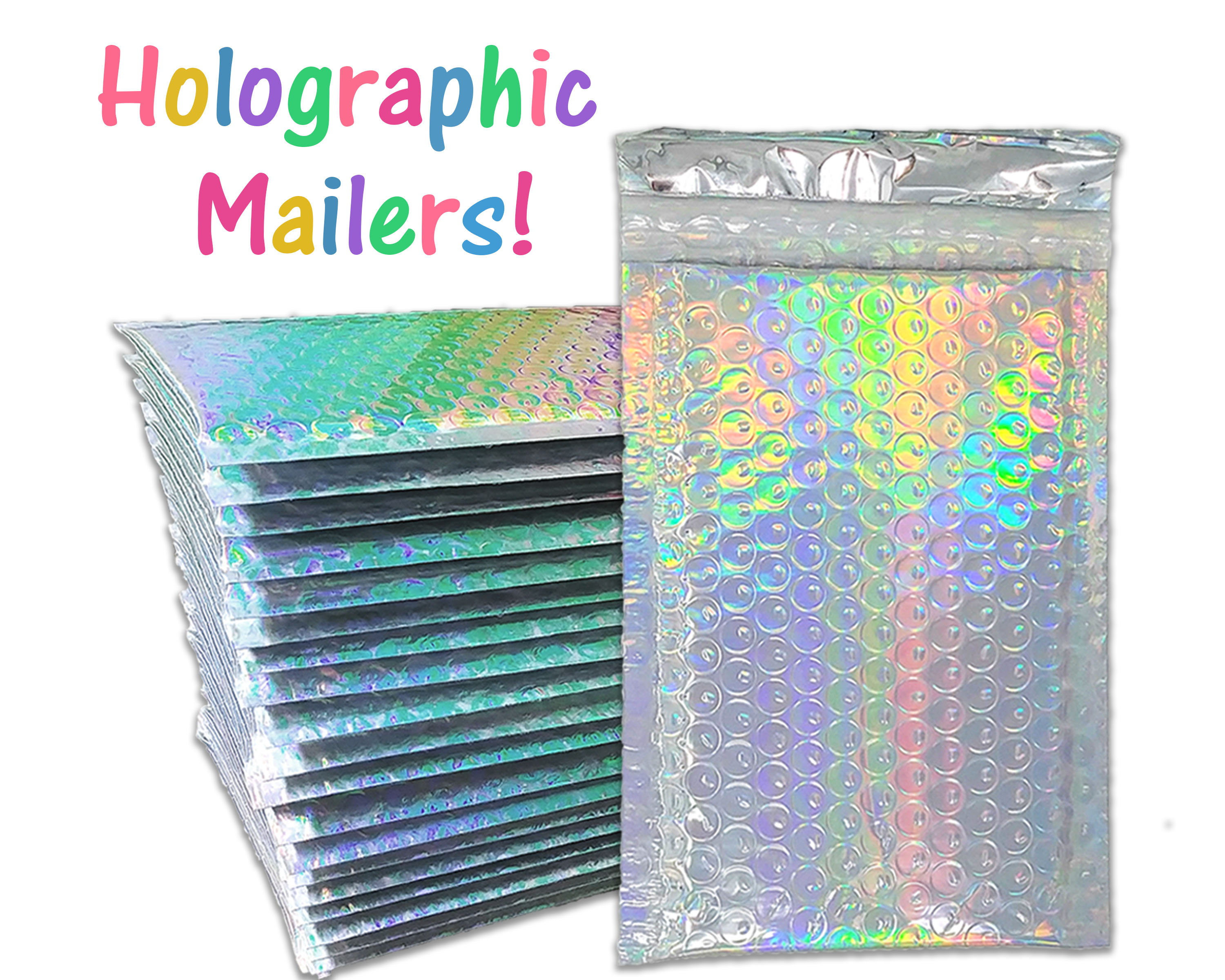 Holographic Metallized Heat Seal Bags 3 x 4 25 Pack