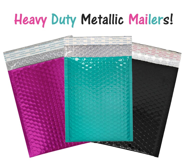 100 Pack Your Choice Heavy Duty Metallic Bubble Mailers 6x10 Etsy
