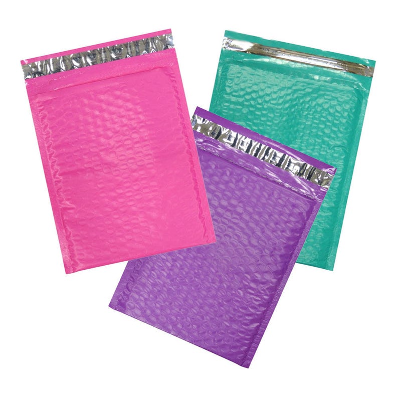 30 Pack 10x15 Fun Padded Colored Envelopes Poly Bubble Etsy