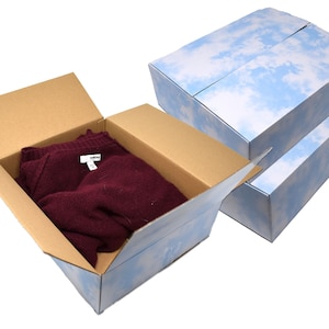 12 x 10 x 4 po. Boîtes design, recyclables, réutilisables, boîtes de cadeau d'expédition pour cadeaux, papier cartonné de fête holographique amusant, boîtes de test de 32 livres