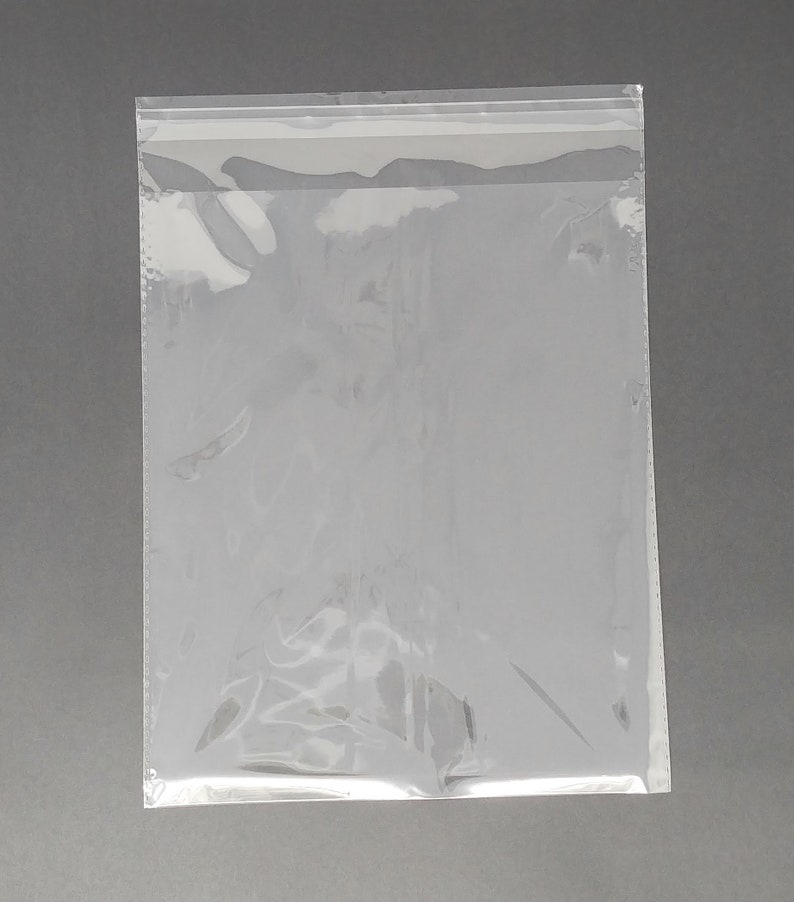 7 Sizes Crystal Clear Self Seal Transparent Plastic Cellophane Poly Bags, Cookies, Candy, Gifts, Merchandise, Tshirts, Storage Bags 1.5 Mil image 7