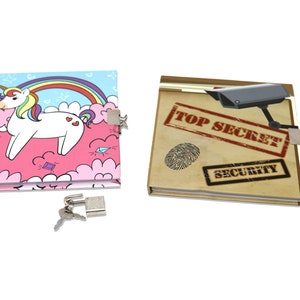 Adorables diarios para niños, niños y niñas, cuadernos secretos con candado con llave, bloc de dibujo para niños, regalos para fiestas escolares