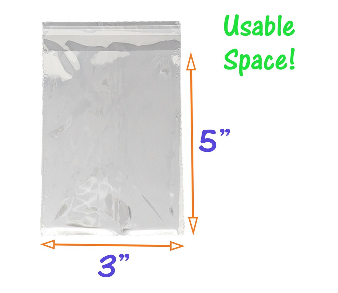 9 Sizes, Choose, Crystal Clear Self Seal Transparent Plastic