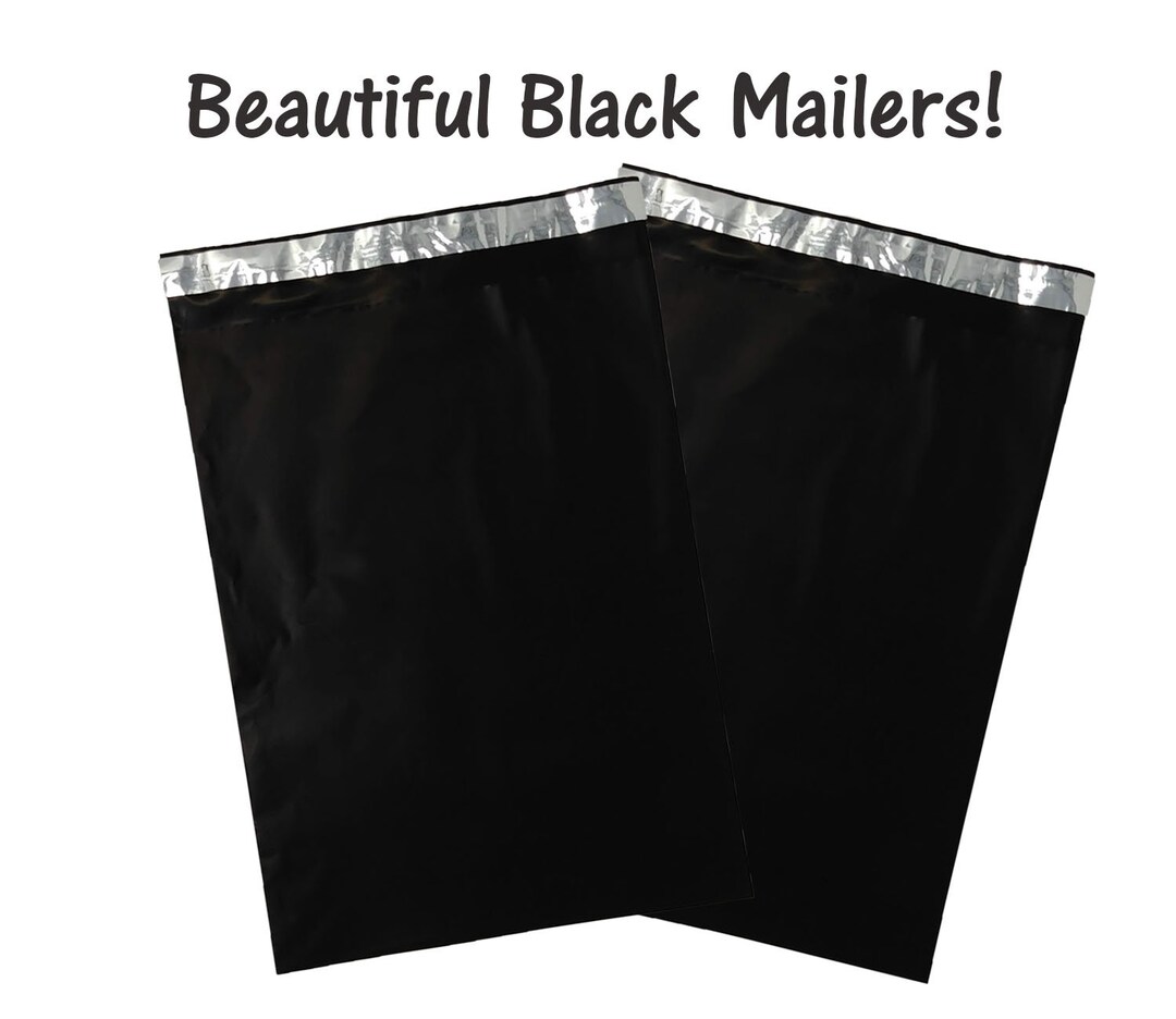 200 Pack 10x13 Poly Mailers, Night Black Shipping Self Seal Mailing
