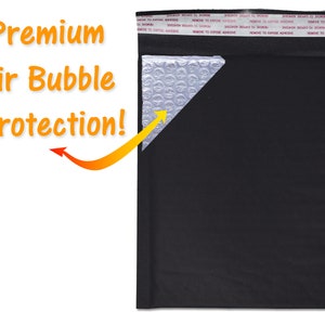 6x10 Black Matte Kraft Bubble Mailers Padded Quality Envelope - Etsy