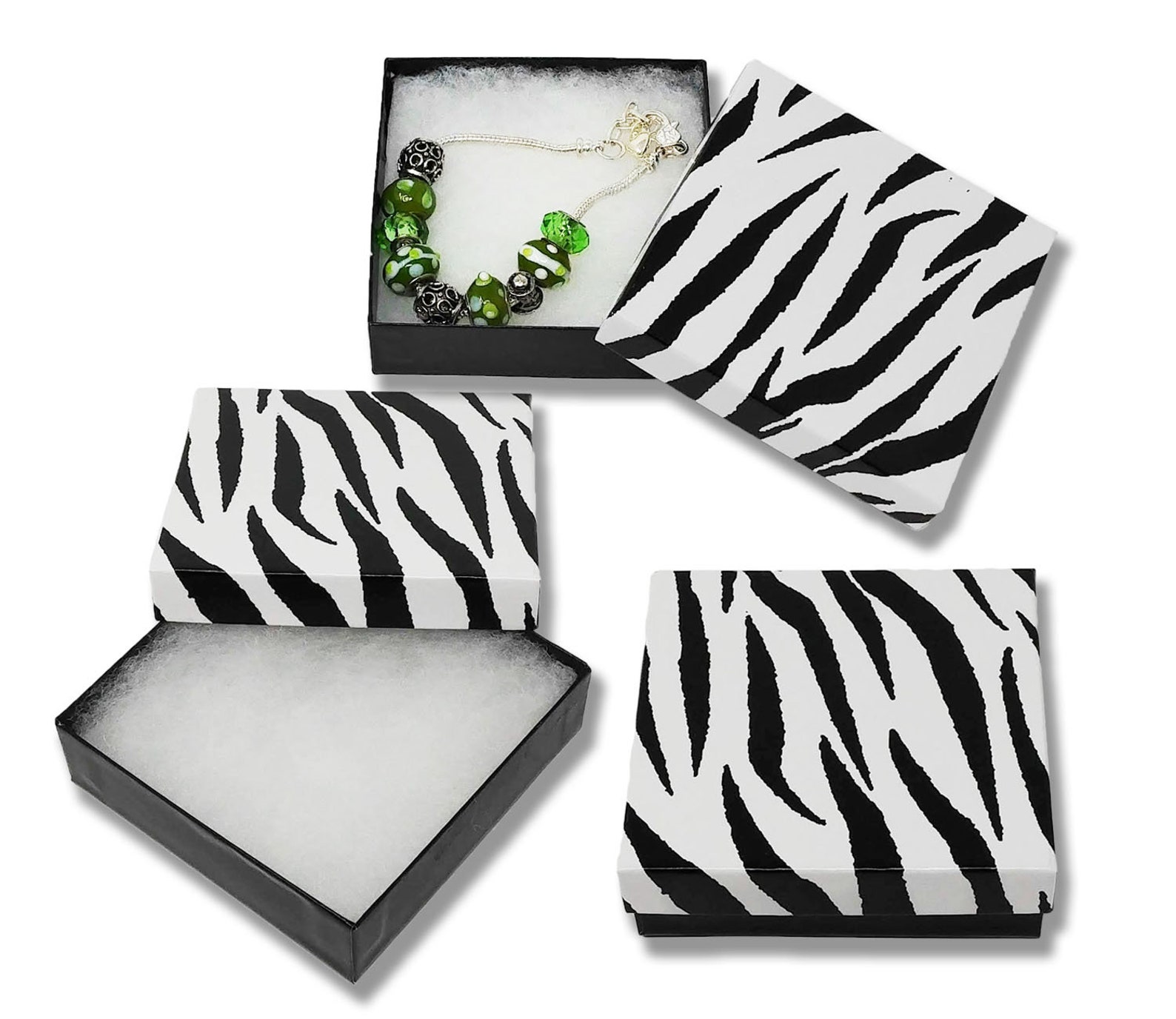 50 Pack 3.5x3.5x1 Cotton Filled Jewelry Gift Boxes Etsy