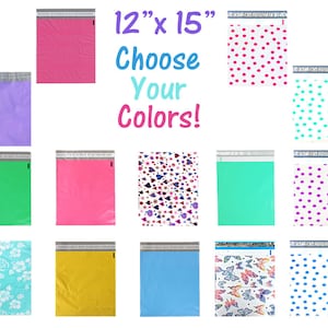 Self-Sealing Shipping Bags Business Shipping Bags 12 x 15 Hawaian Teal Flat Poly Mailer Bags 100 Pack Large mailer Self-Sealing Shipping Bags Business Shipping Bags 12 x 15 Hawaian Teal Flat Poly Mailer Bags 100 Pack Large mailer