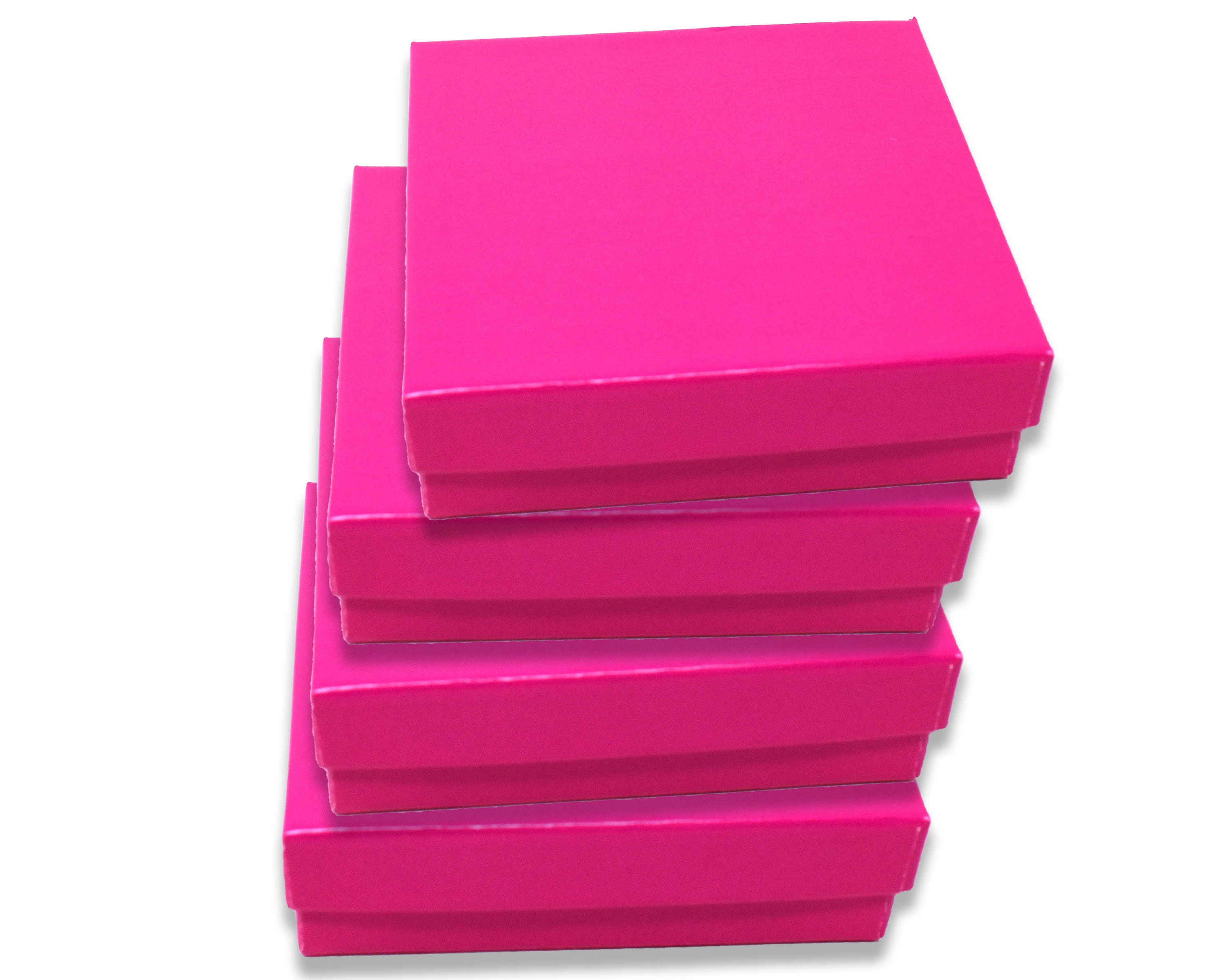 Hot Pink 3.5x3.5x1 Inch Cotton Filled Jewelry Boxes Gift - Etsy