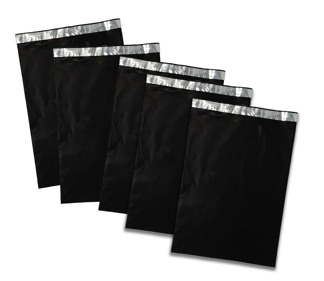 100 Pack 10x13 Poly Mailers Night Black Shipping Self Seal Etsy