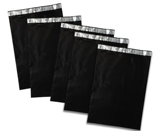 100 Pack 10x13 Poly Mailers, Night Black Shipping Self Seal Mailing bags, Flat Mailing Bags, Discreet Etsy Shop Mailer USPS, FEDEX Envelopes