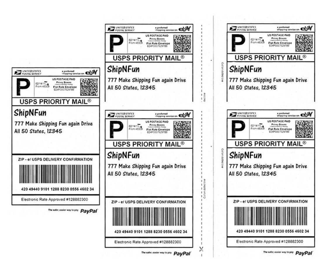 100 Shipping Labels Top Quality Jam Free 2 Labels per
