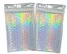 20 pack 4x8' Holographic Metallic Bubble Mailers, Padded Self Sealing Shipping Envelopes, Size #000 Shiny Heat Reflective Durable 