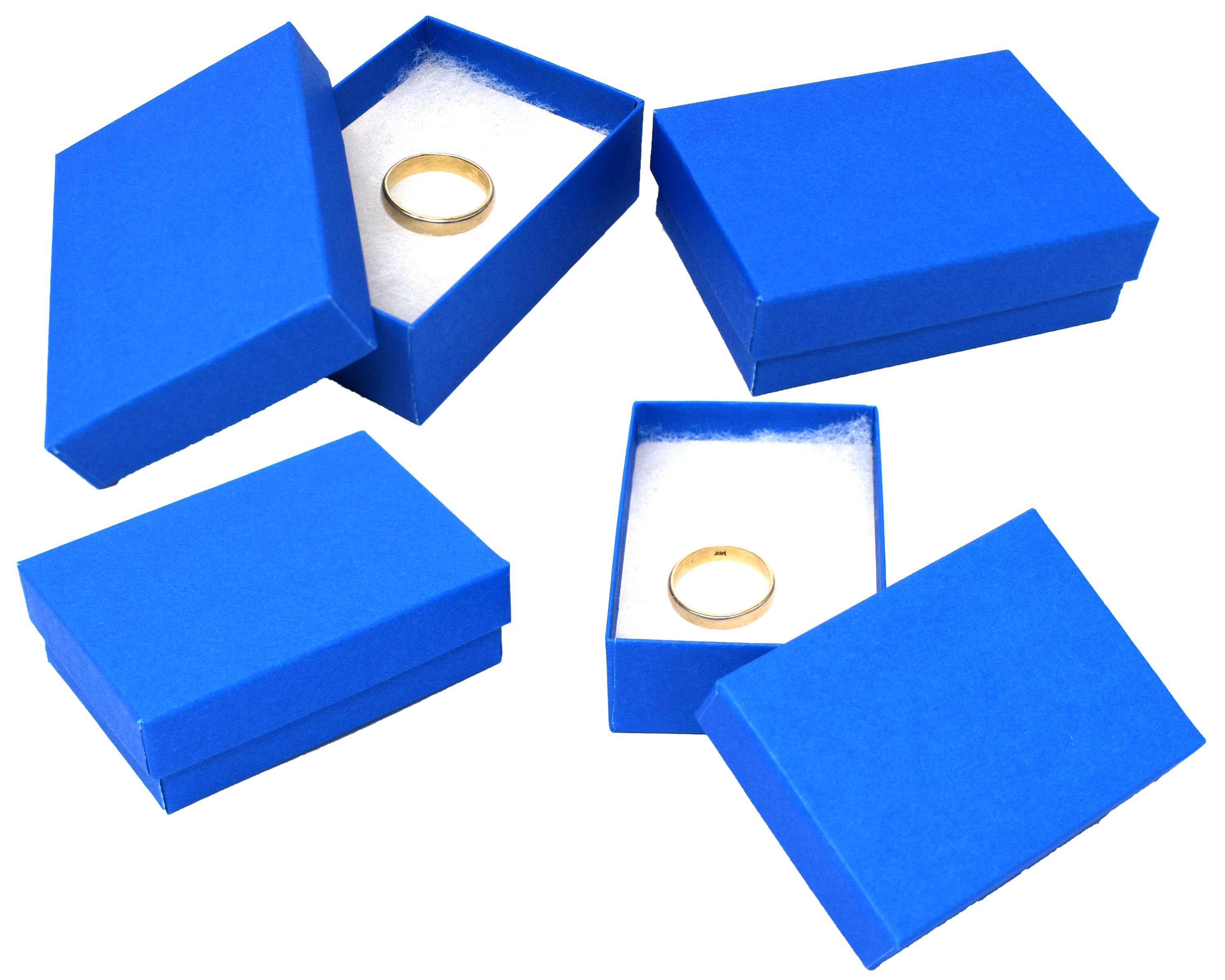 Royal Blue 3x2x1 Inch Cotton Filled Presentation Jewelry Boxes