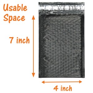 Tuffmailers #000 Poly Bubble Mailers – 4x8 Self-Seal Padded Envelopes, 50-Pack, Tamper Evident & Water Resistant