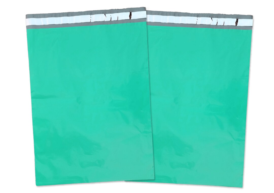 14.5x19 Teal Poly Mailers, Flat Poly Light Weight Envelopes, Plastic