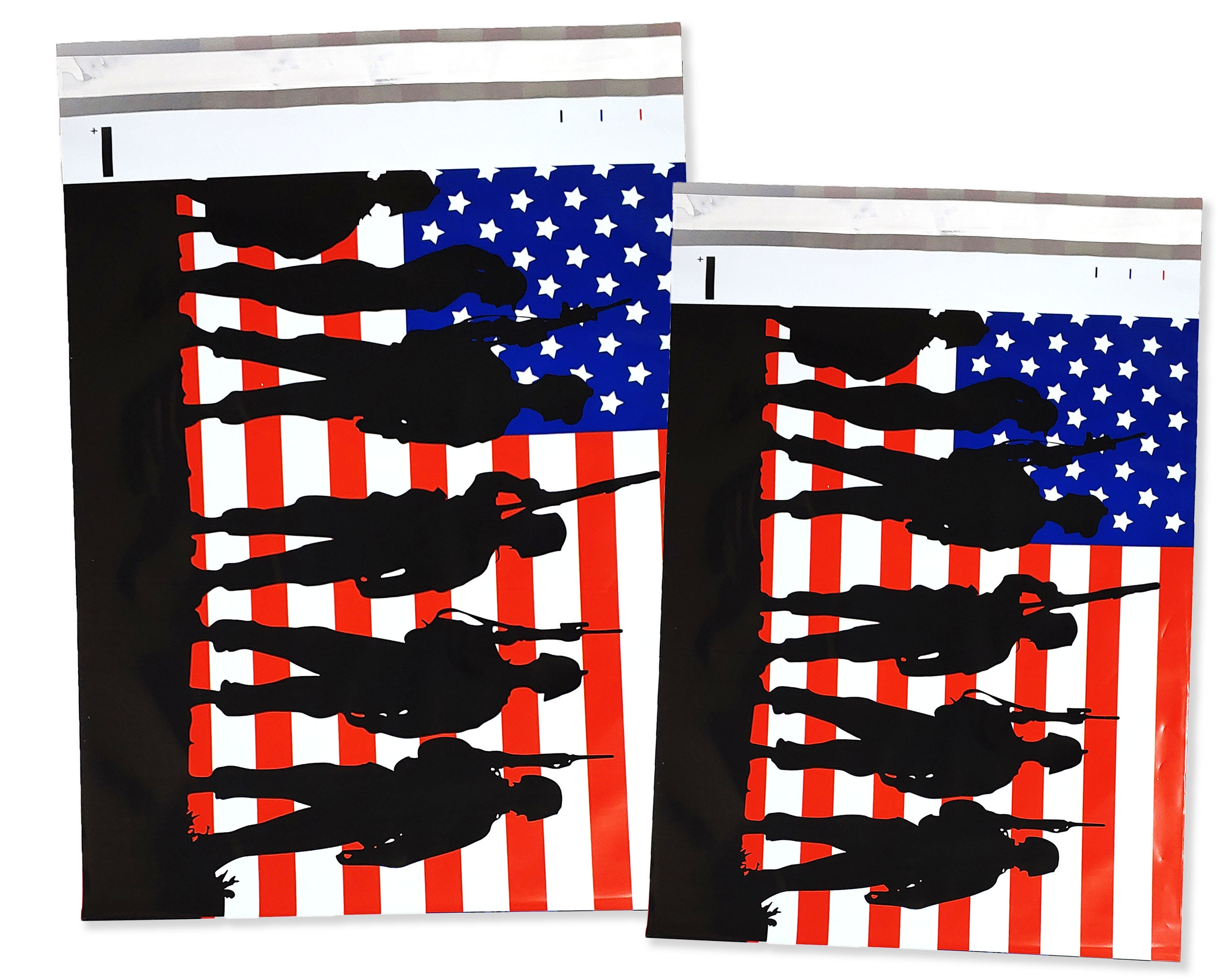 10x13 & 12x15.5 pouces Drapeau USA Soldat Poly Mailers, Sacs d'expédition  auto-scellants patriotiques, Enveloppes postales militaires, Rouge Blanc  Bleu 12x15 -  France