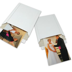50 Pack 7 x 9 "rester plat mailers, qualité blanc expéditeurs rigides, photo expédition appartements, nouvelle auto sceau Tear Tab Kraft carton DVD, CD mailers