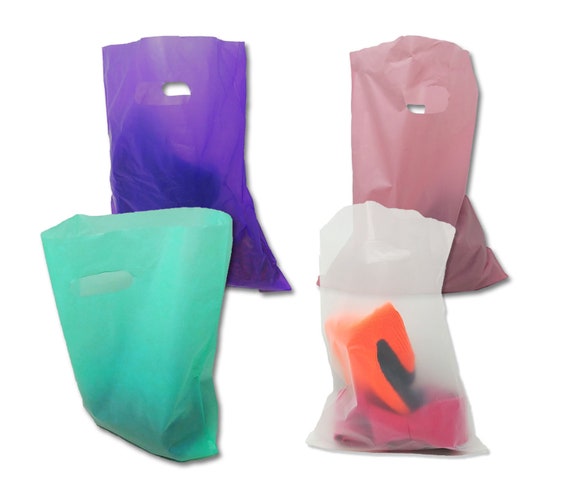 50 PC 8.5x12 Bulk Solid Color Plastic Goody Bags
