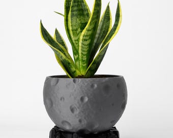 Lunar Crater Pflanzer, 3D Gedruckter Mond Topf, Space Decor